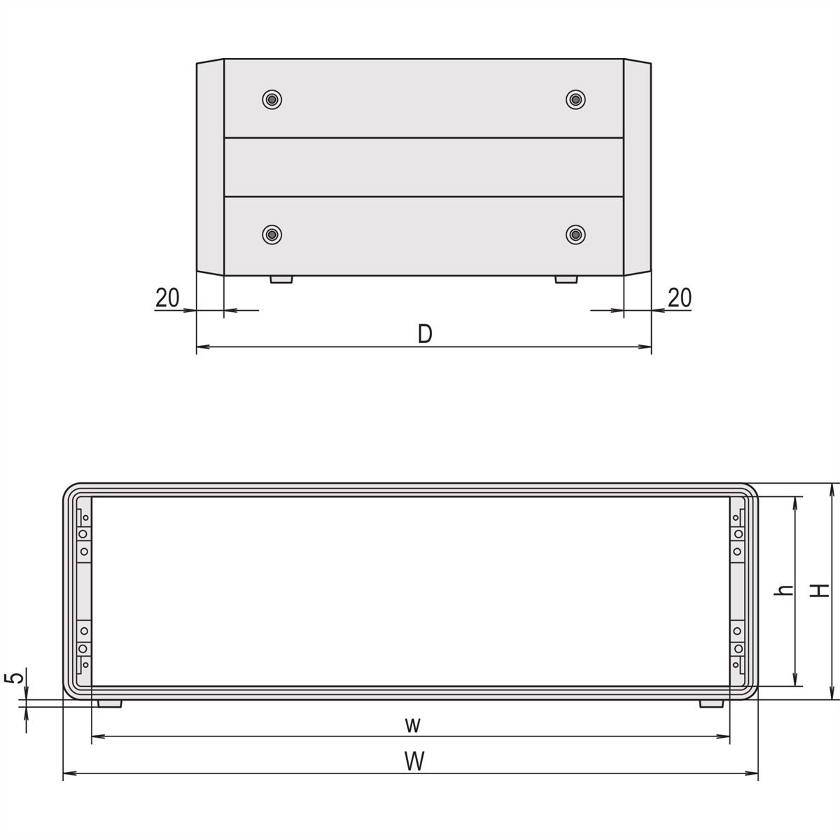 SCHROFF Komplettgehäuse 3 und 6 HE - COMPAC PRO GEH.3HE 84TE 271T