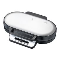 Melissa Waffeleisen 16250087, Doppel-Waffeleisen, schwarz/ss, 1200W