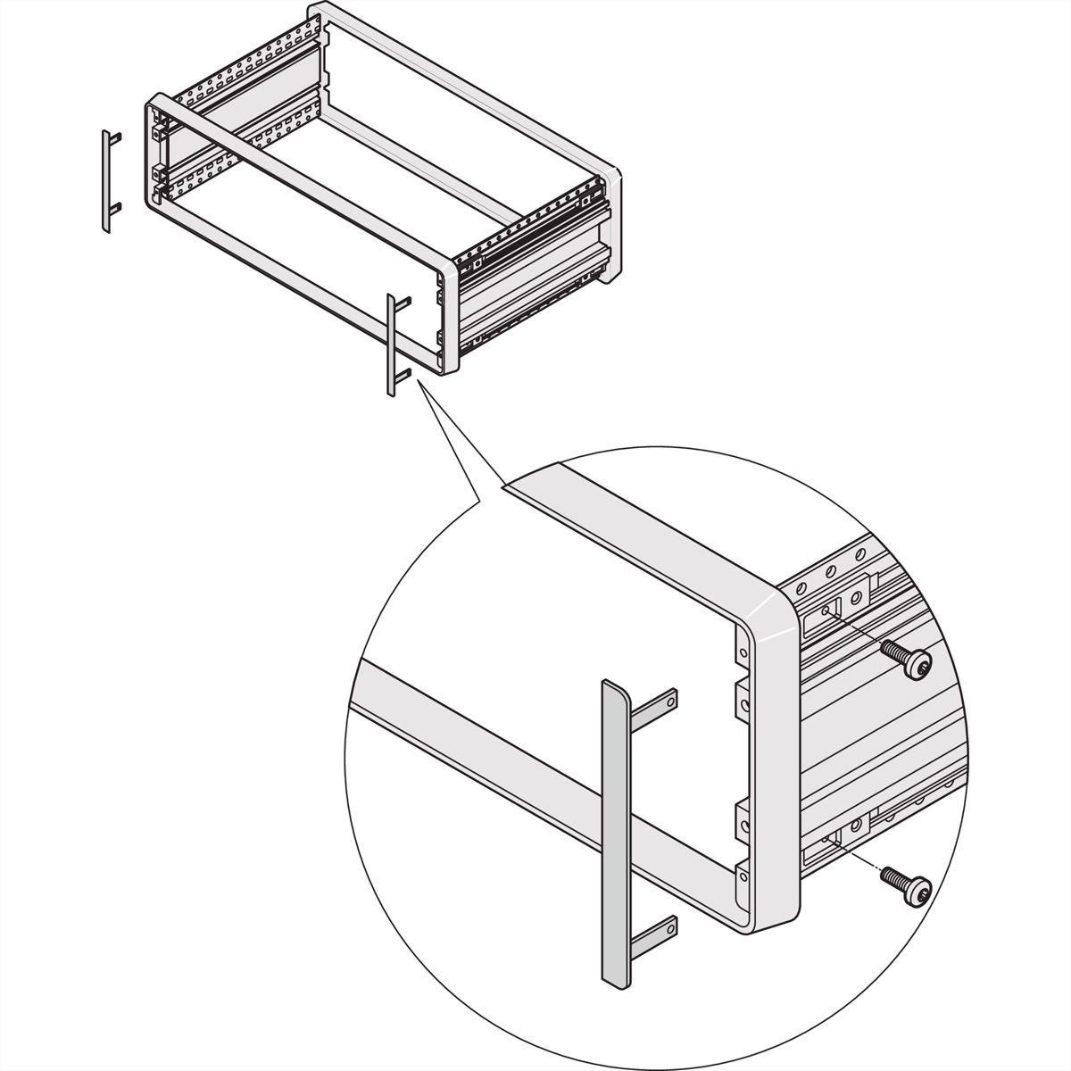 SCHROFF Abdeckwinkel - ABDECKWINKEL 6HE COMPAC PRO