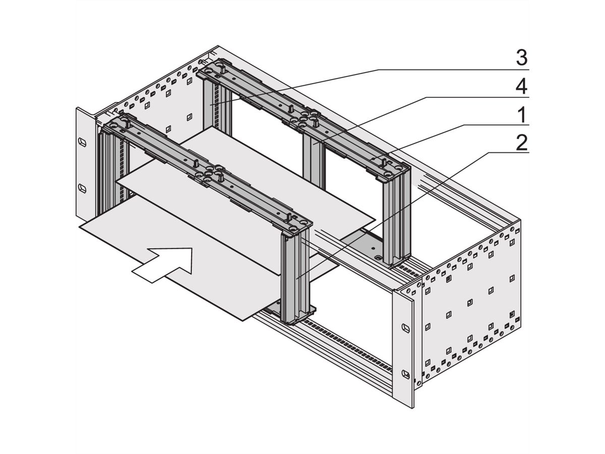 SCHROFF Horizontaler Kartenausbau - HORIZ.AB. 3HE VO KD HI VT