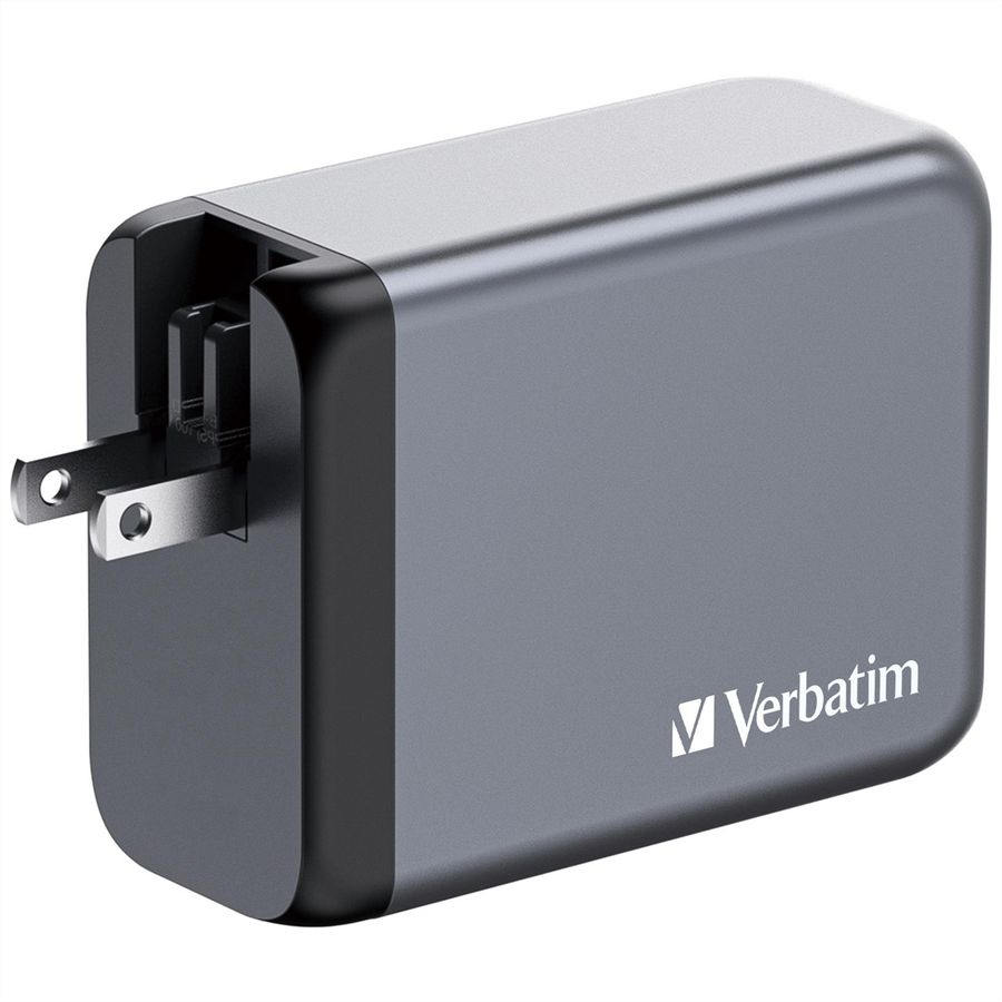 Verbatim GaN 4 Port Charger 200W, 3x USB-C, 1x USB-A, EU+UK Adapter