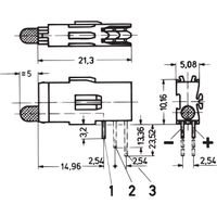 SCHROFF DEL unique Ø 3,2 mm, type long, plan de montage 1, rouge