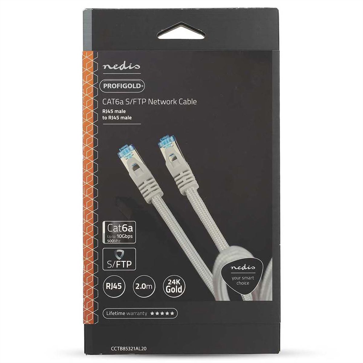 Nedis Patchkabel Cat.6A S/FTP, weiss, 2.0m