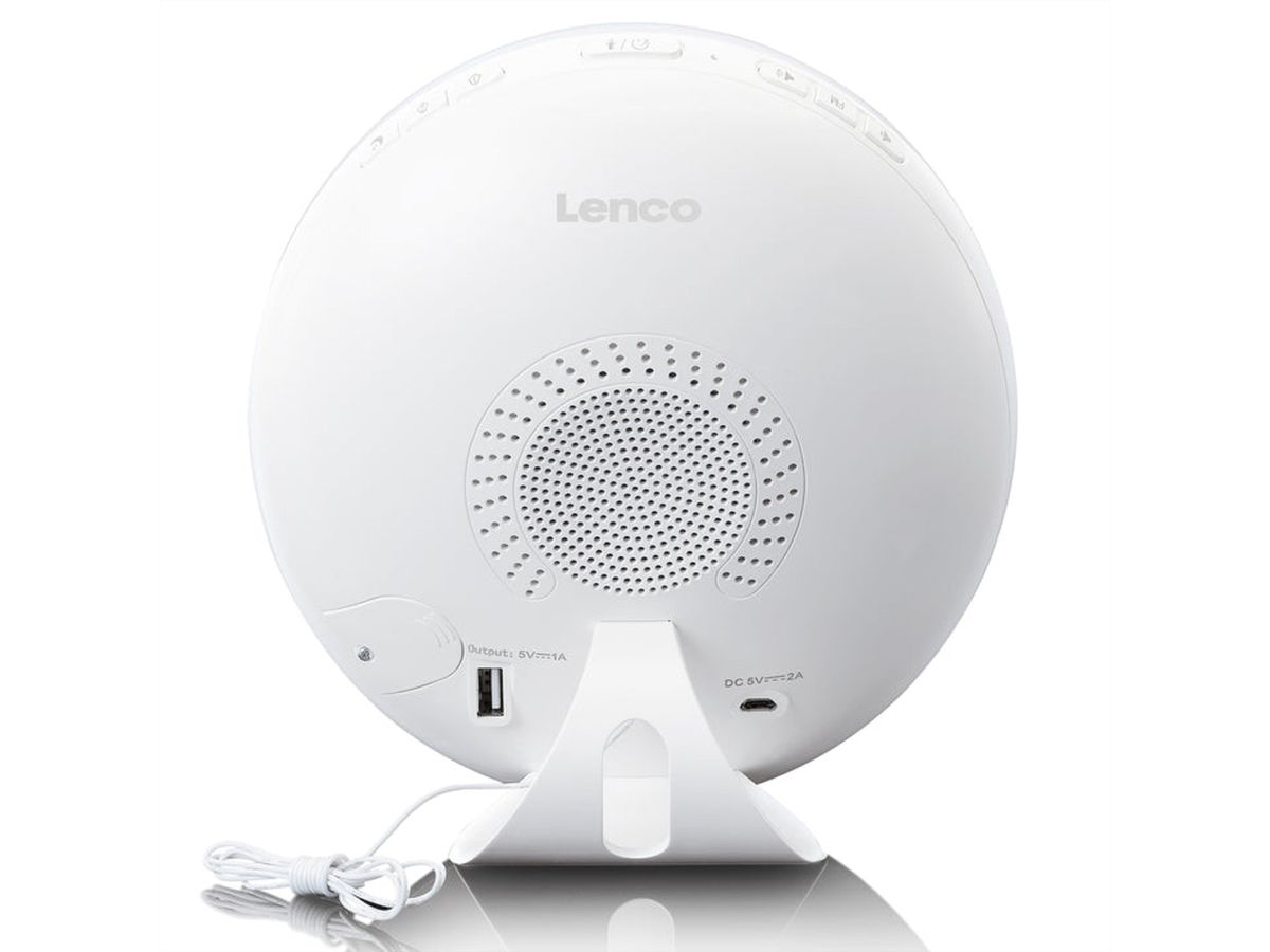 Lenco Radio Wecker CRW-110WH weiss, gesteuerte Aufwachfunktion