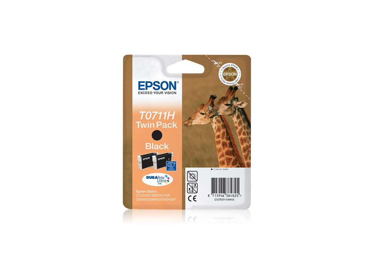 Epson Double pack "Girafe" (T0711H) - Encre DURABrite Ultra N (HC)