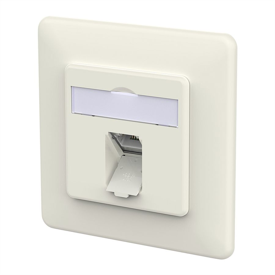 METZ CONNECT E-DAT C6A LSA++ Dose, 1 Port, UP, reinweiß