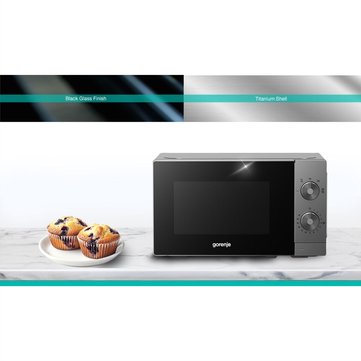 Gorenje Micro-ondes MO20E1T4, 700 W, 20 L