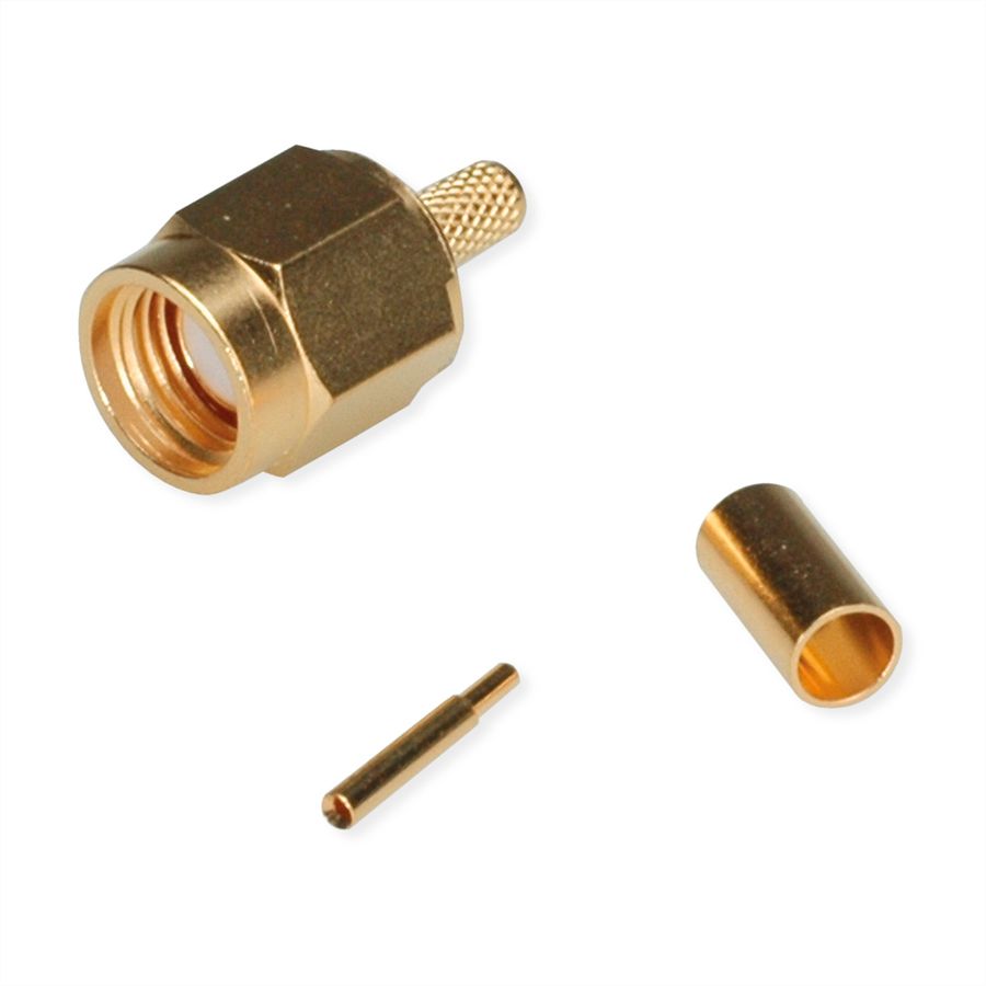 TELEGÄRTNER SMA-Crimpstecker für RG-316/U, vergoldet, Löt-/Crimpanschluss