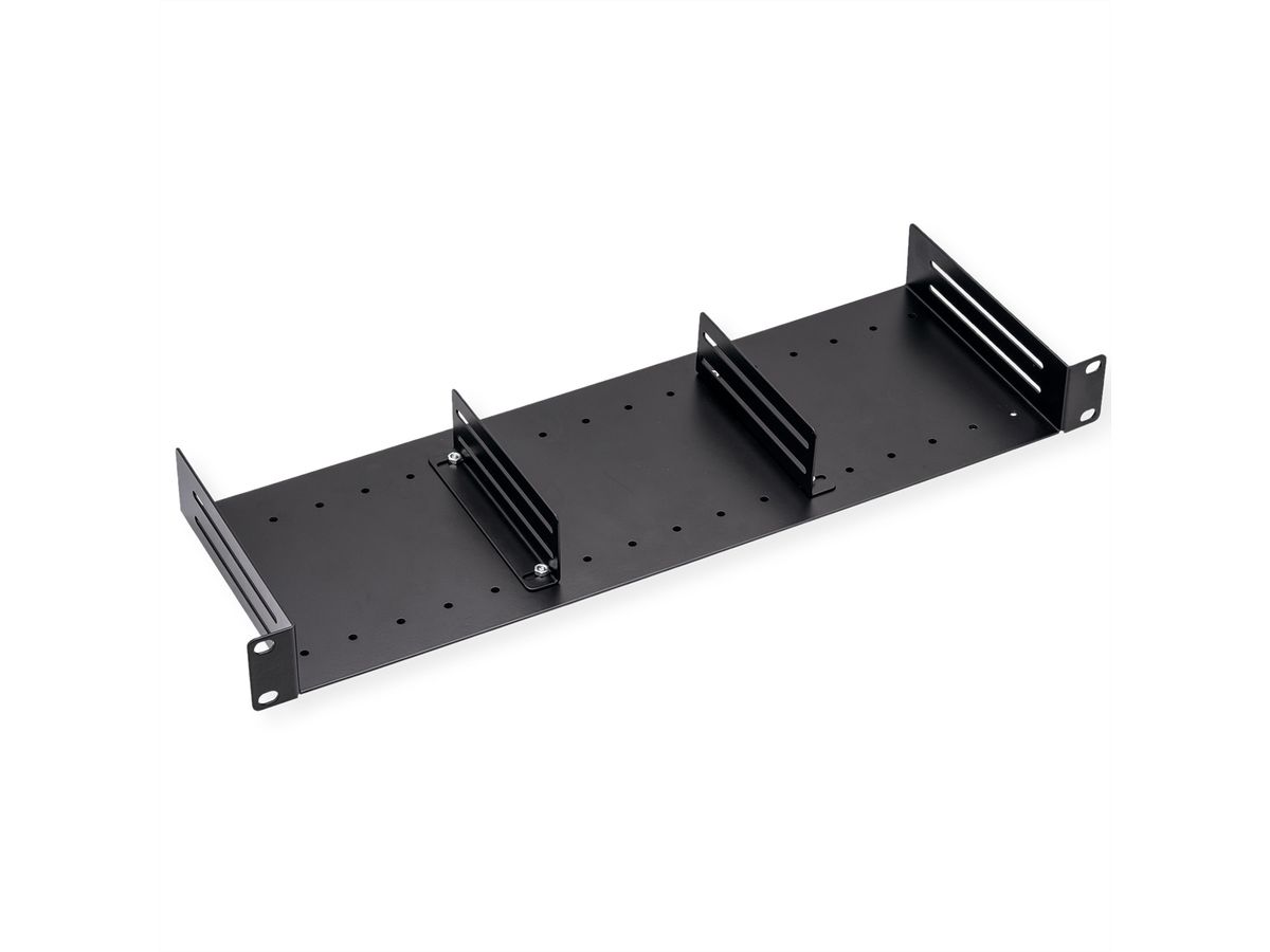 VALUE 19-Zoll-Fachboden mit 2 verstellbaren Teilern, 1 HE, schwarz