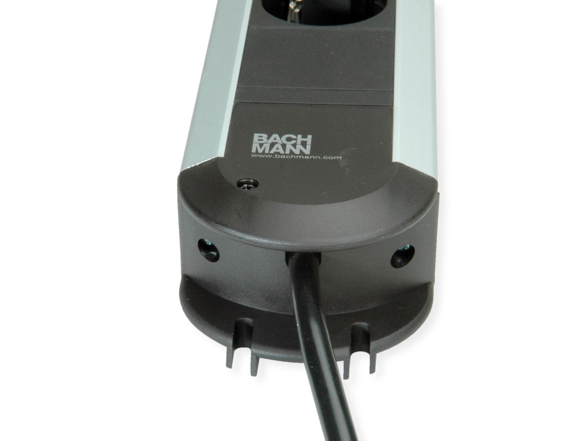 BACHMANN PRIMO Bâti de prises 3x contact de protection, aluminium, 1,75 m