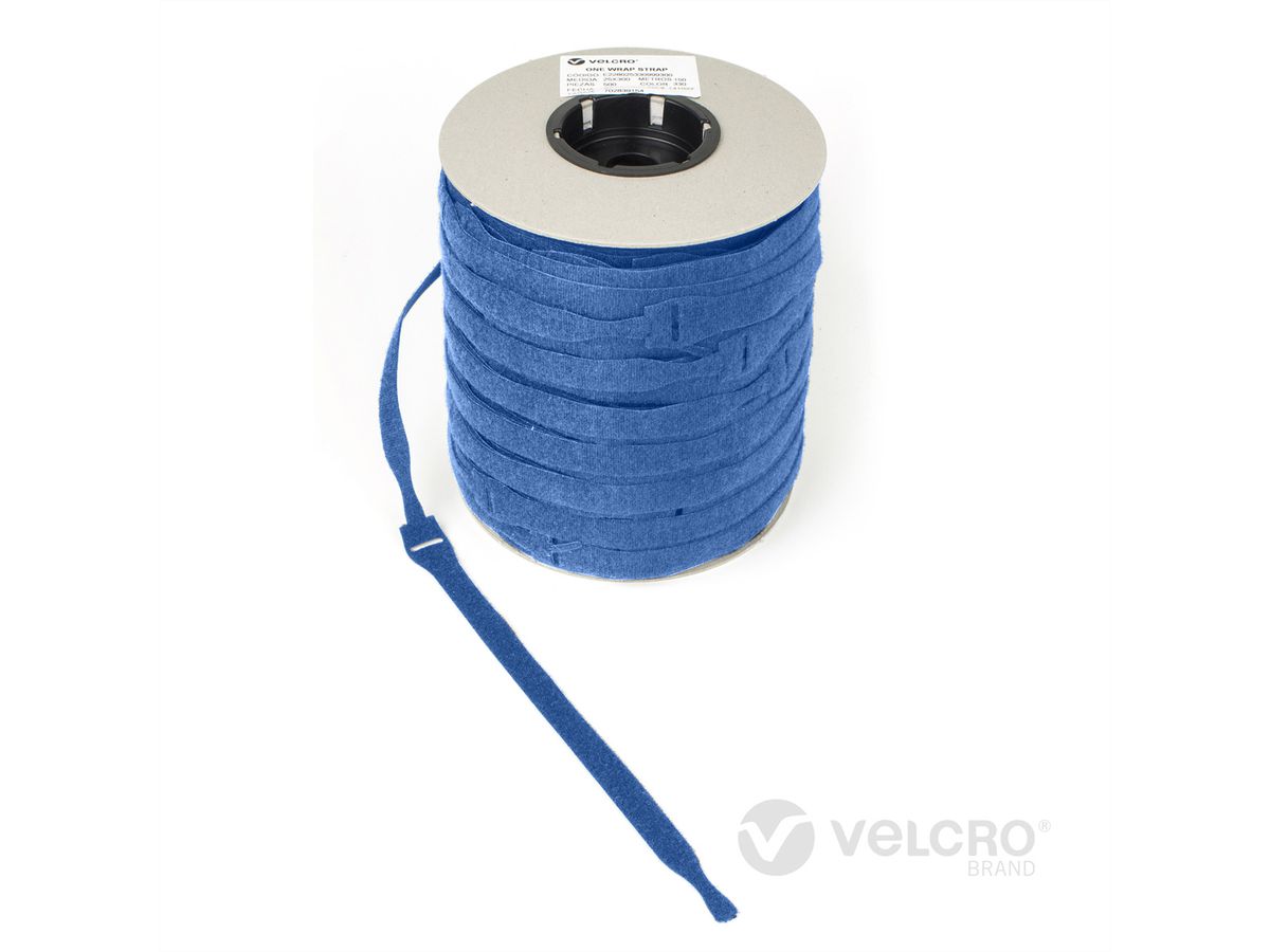 VELCRO® One Wrap® Strap 20mm x 330mm, 750 pièces, bleu