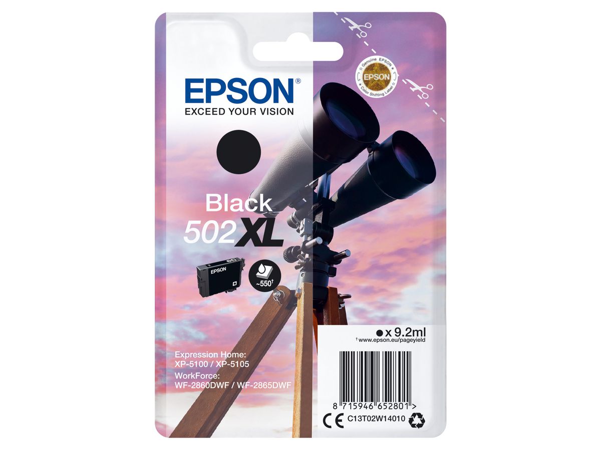 Epson Singlepack Black 502XL Ink