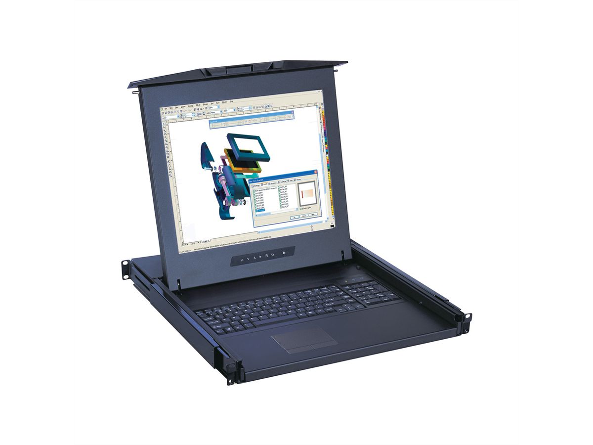 SCHROFF Console, tiroir 1U ALLEMAND