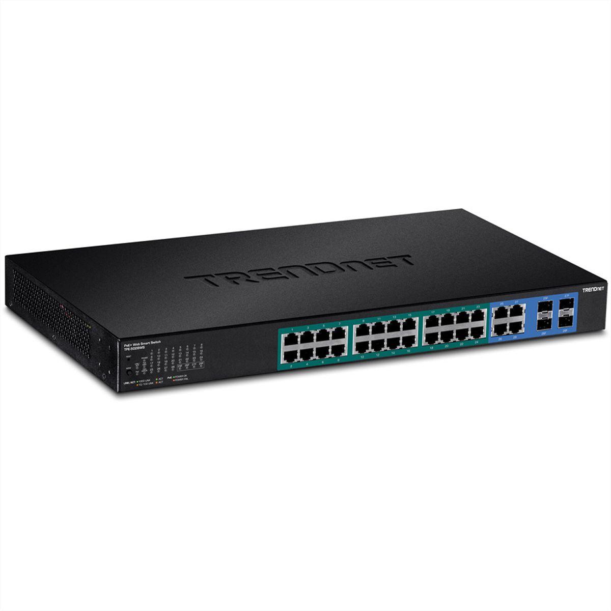 TRENDnet TPE-5028WS gemanaged Gigabit Ethernet (10/100/1000), Energie Über Ethernet (PoE), 1U