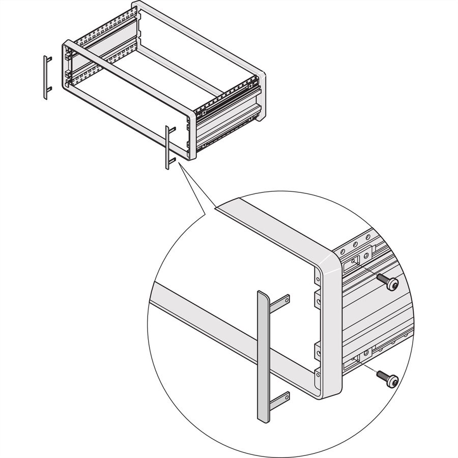 SCHROFF Abdeckwinkel - ABDECKWINKEL 4HE COMPAC PRO