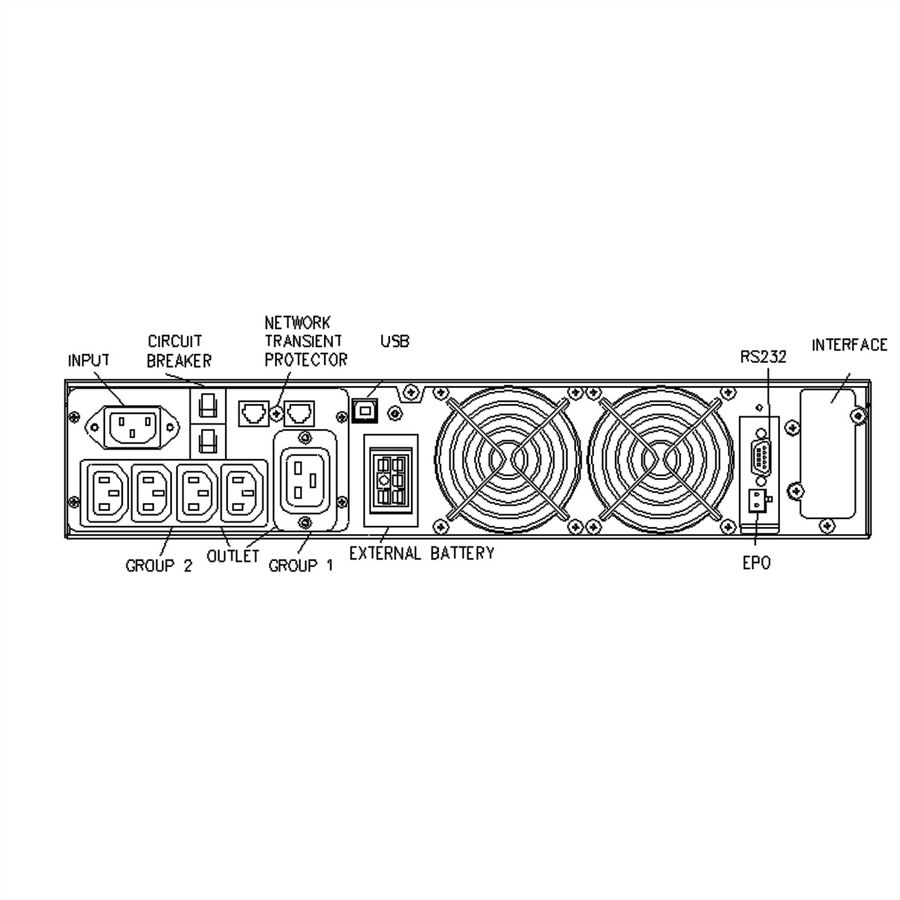 ROLINE ProSecure III 2000 RM2HE - Online USV, 19-Zoll Rackversion, schwarz