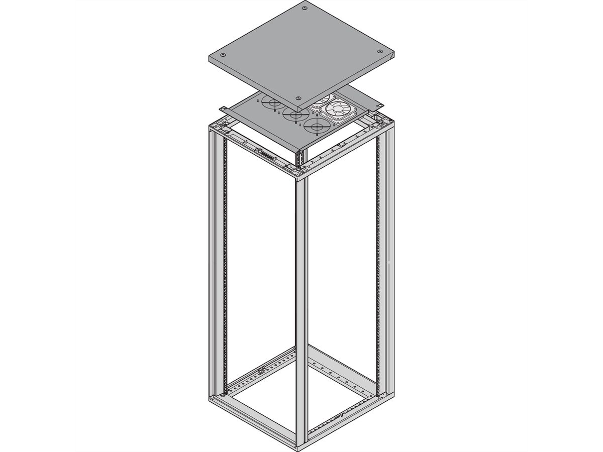 SCHROFF Toit de ventilation 600L 1000P 3V RAL7021