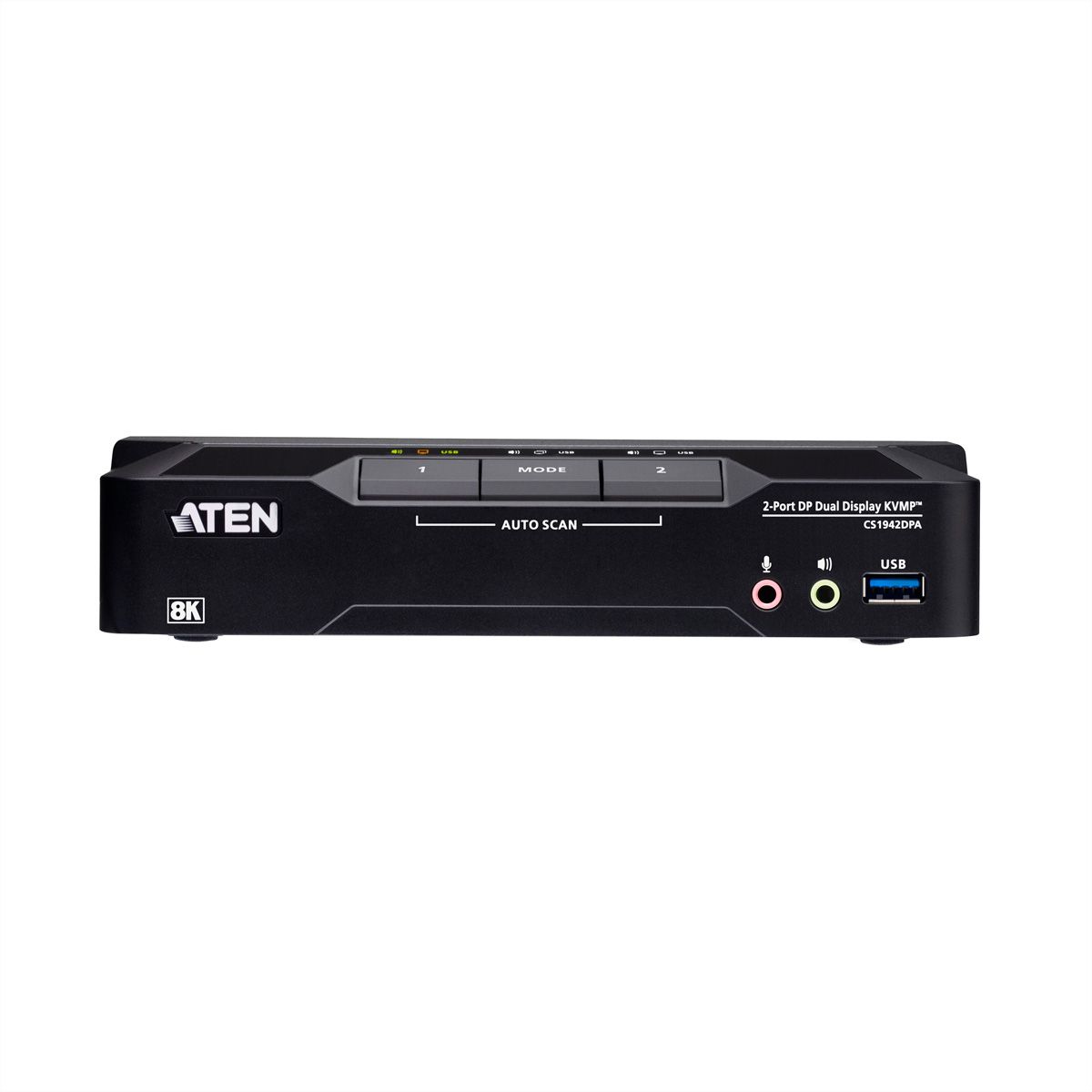 ATEN CS1942DPA Commutateur KVMP 2 ports USB 3.0 8K DisplayPort, double écran
