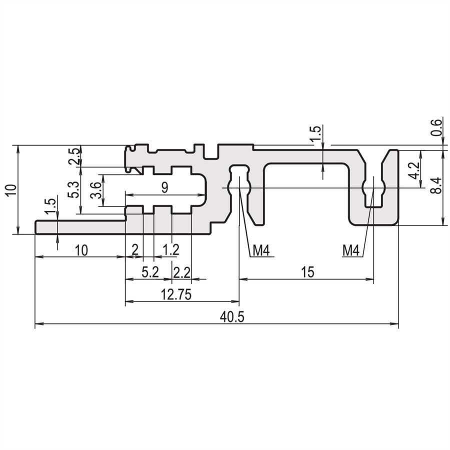 SCHROFF Typ H-LD stabil, langes Dach - MODULSCH. VORNE 42TE H LD