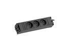 BACHMANN STEP BASE 3xUTE GST18, Fiche à contact de protection CEE 7/7 C19 0,5m, noir