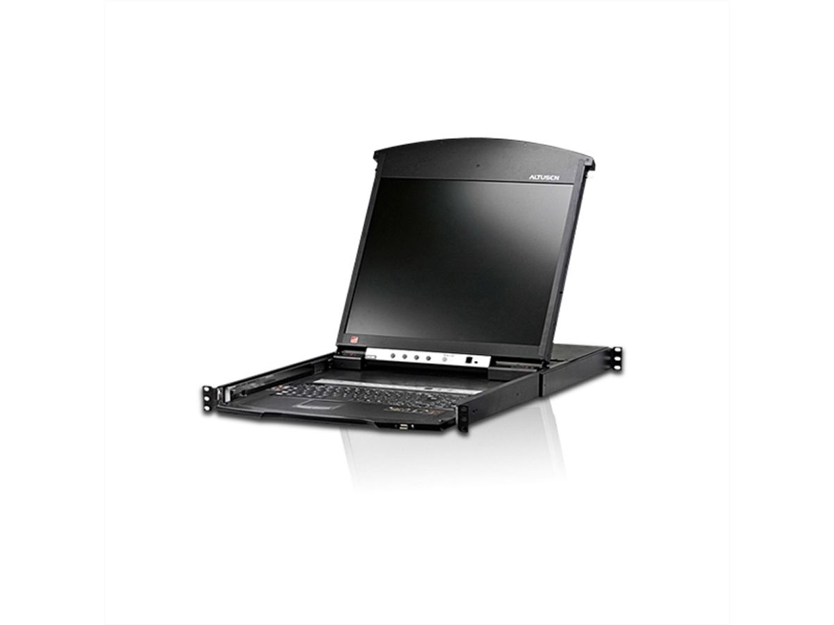 ATEN KL1516AiN KVM Over-IP Switch, 48cm TFT, VGA, PS/2-USB über Kat 5, 16 P., CH-Layout