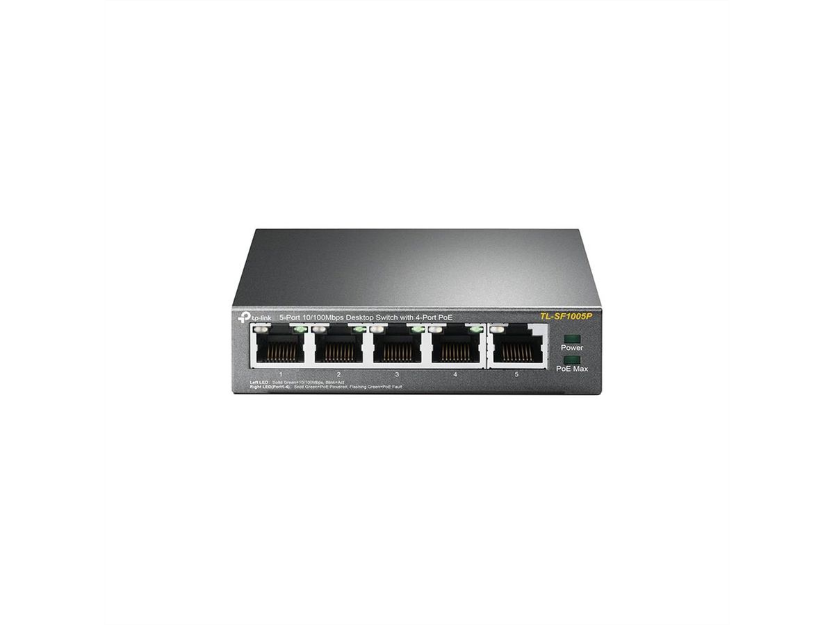 TP-Link TL-SF1005P PoE Switch , 4x 10/100 Mbps PoE Ports