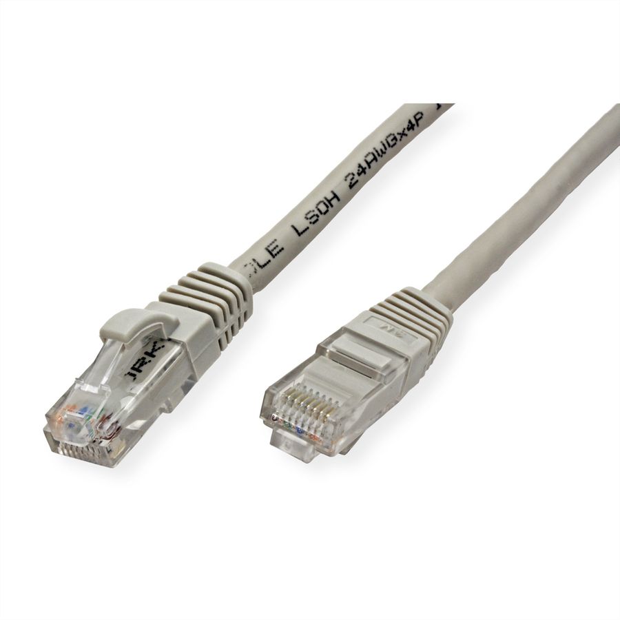 Cordon VALUE Cat.6 (Classe E) UTP LSOH, gris, 0,5 m