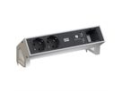 BACHMANN DESK2 2x contact de protection 1x USB-Charger 1x ABD, GST18 Inox