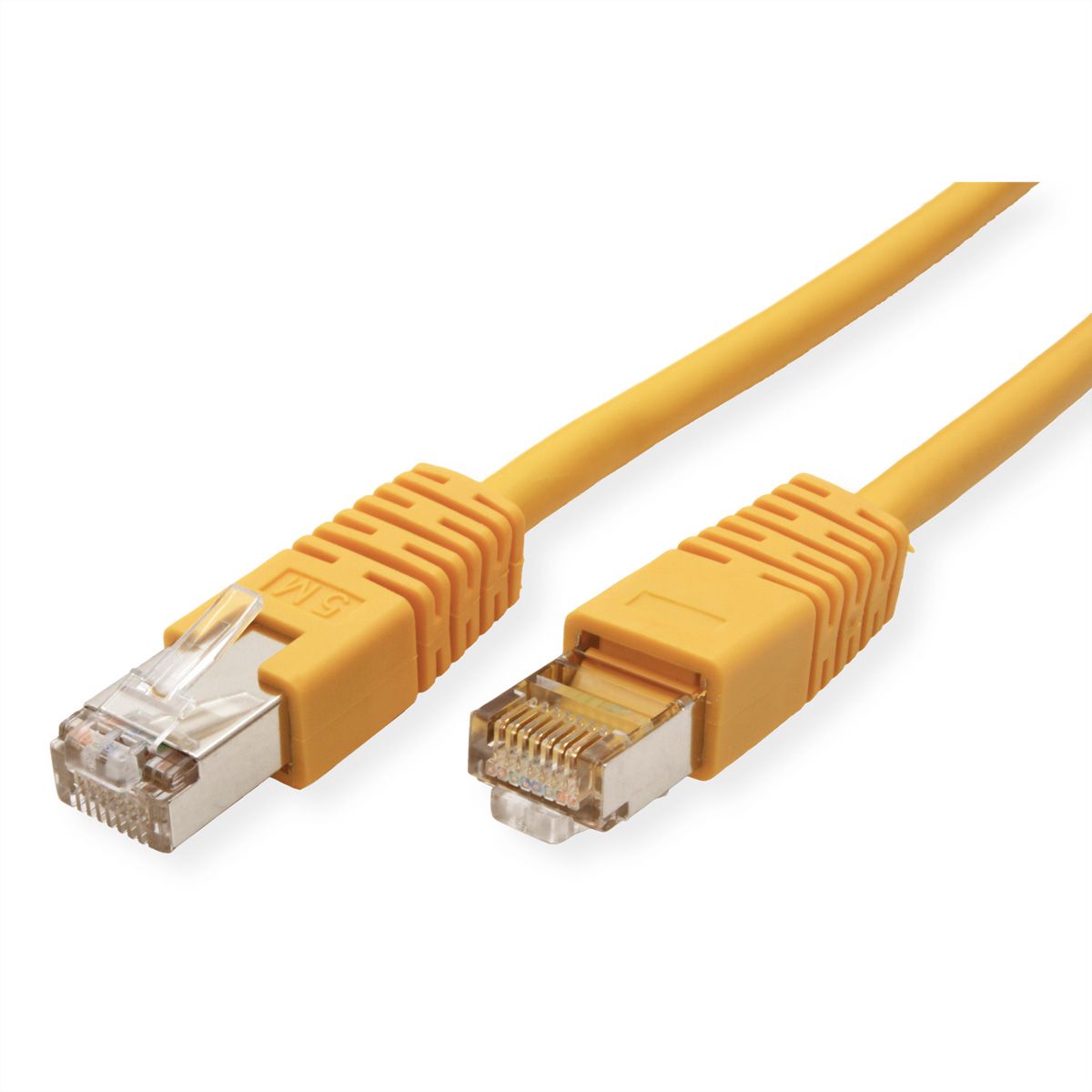 Cordon ROLINE Cat.5e (Classe D) SF/UTP AWG26, jaune, 2 m