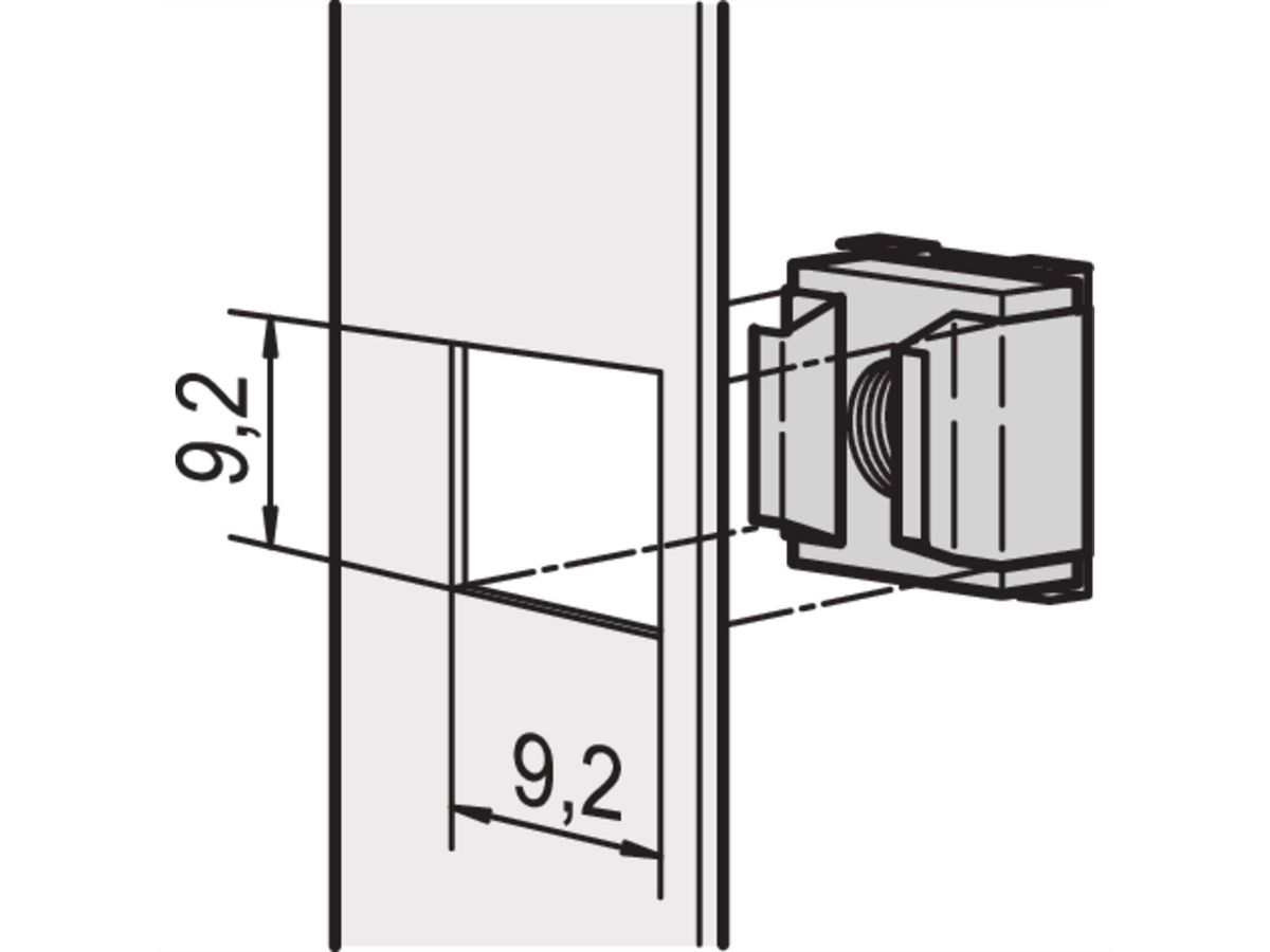 SCHROFF Käfigmutter M5 - NTS KAEFIGMUTTERN M5 100STK