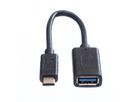 VALUE Câble USB 3.2 Gen 1, Type C - A, M/F, OTG, noir, 0,15 m