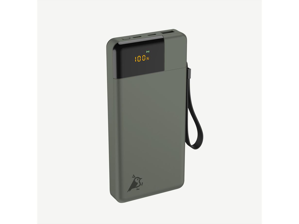Aqiila Powerbank Powerbird B20+ , 65W, Moosgrün, 20.000 mAh