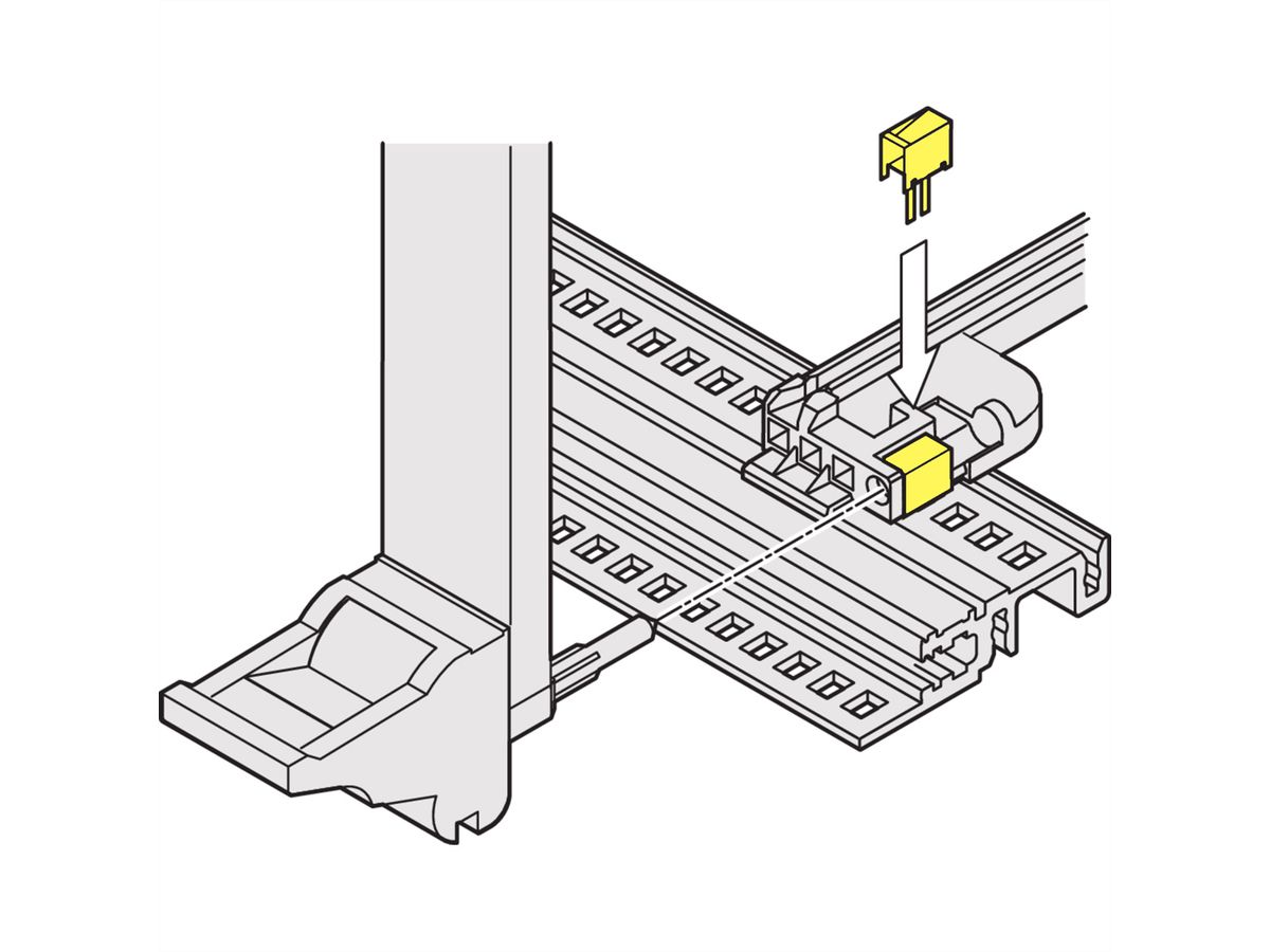 Guide-cartes SCHROFF avec détrompage IEEE ESD Clip, broche d'alignement