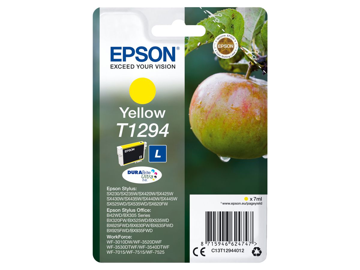 Epson Singlepack Yellow T1294 DURABrite Ultra Ink