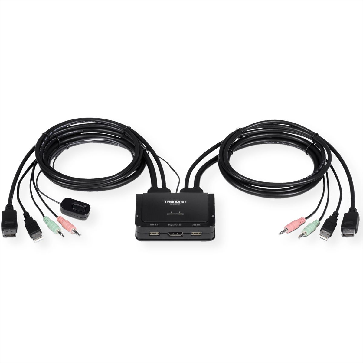 TRENDnet TK-220DPi KVM Switch, 2-Port 4K DisplayPort