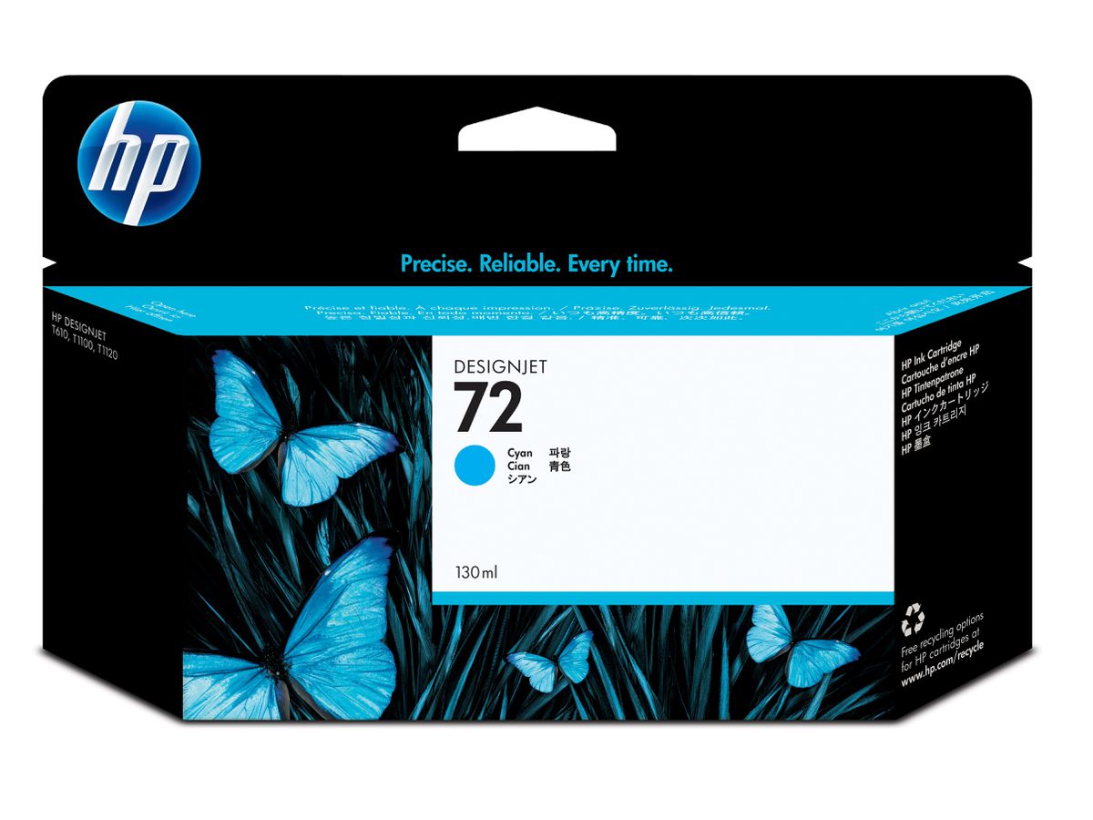 HP 72 Cyan DesignJet Druckerpatrone, 130 ml