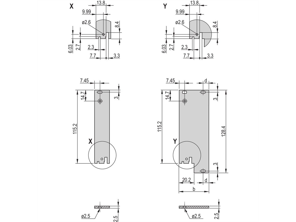 SCHROFF Frontplatte für IEEE-Griff, ungeschirmt - FRONTPLATTE 3HE 6TE IEL