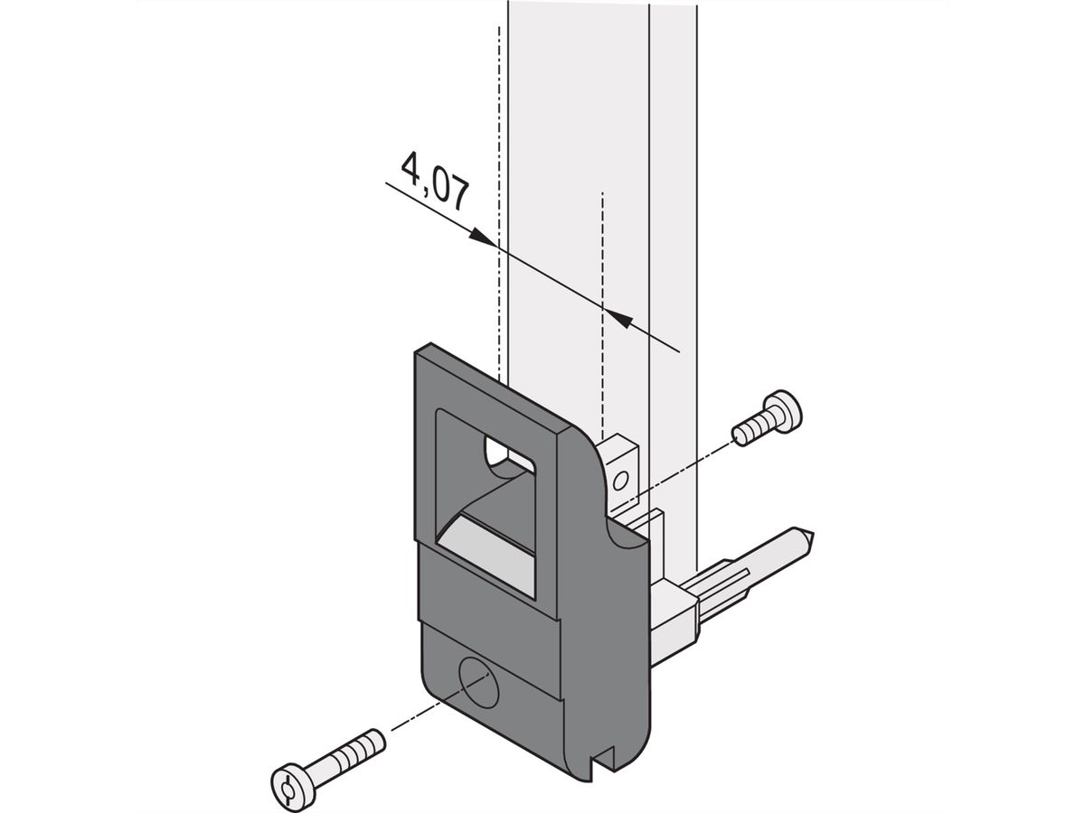 SCHROFF IEEE Griff, Version IET - IET-GRIFF OBEN SW/GR 10STK