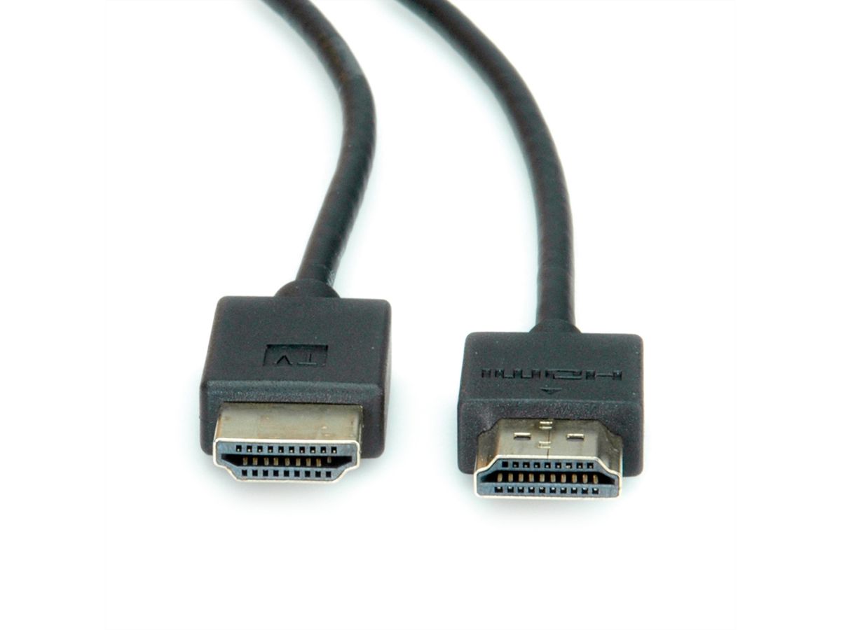 ROLINE Câble HDMI Ultra HD avec Ethernet, 4K, actif, M/M, noir, 1,5 m