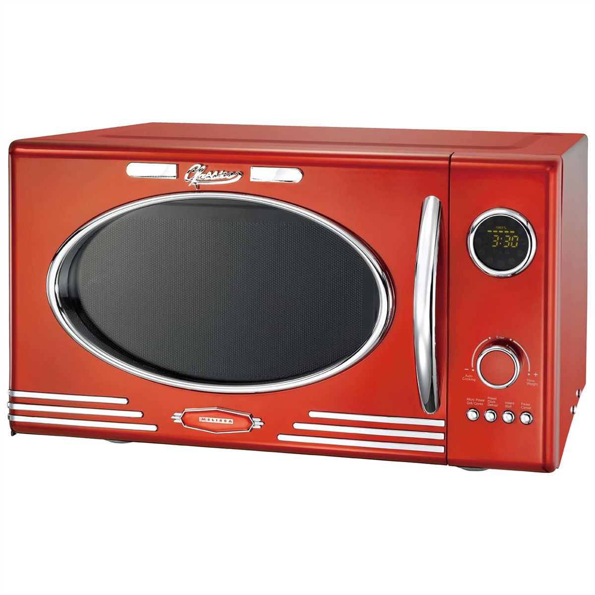 Melissa Mikrowelle 16330129, metallrot, 800W, 23L