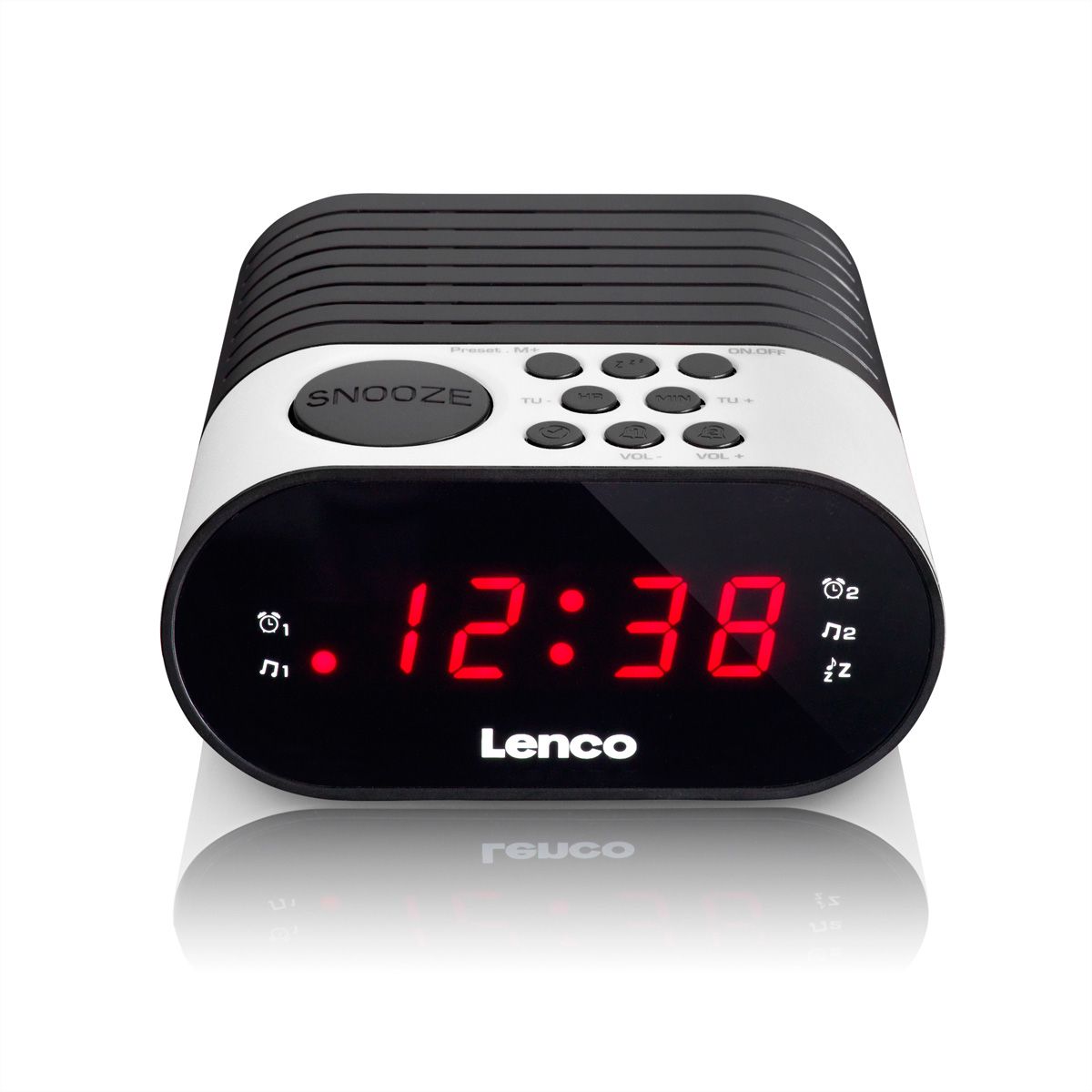 Lenco Radio-réveil CR-07, Blanc