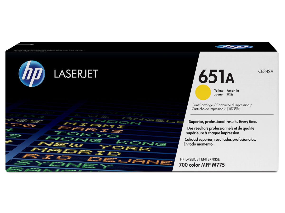 HP 651A toner LaserJet jaune authentique