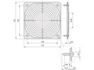 SCHROFF Schutzgitter, Kunststoff, einclipsbar - LUEFTERGITTER EINCLIPSBAR