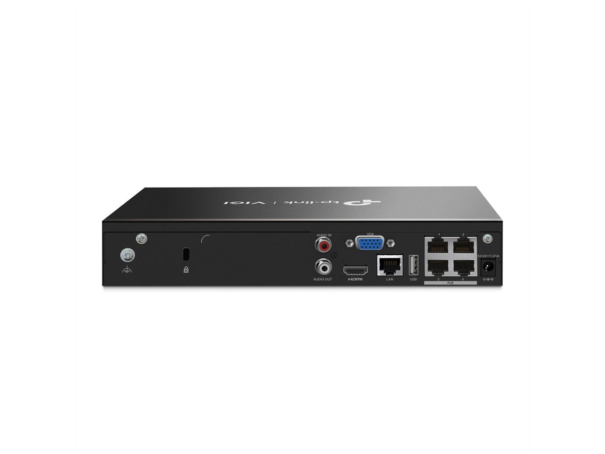 TP-Link NVR1004H-4P NVR Netzwerk-Videorekorder 4-CH, 4x PoE