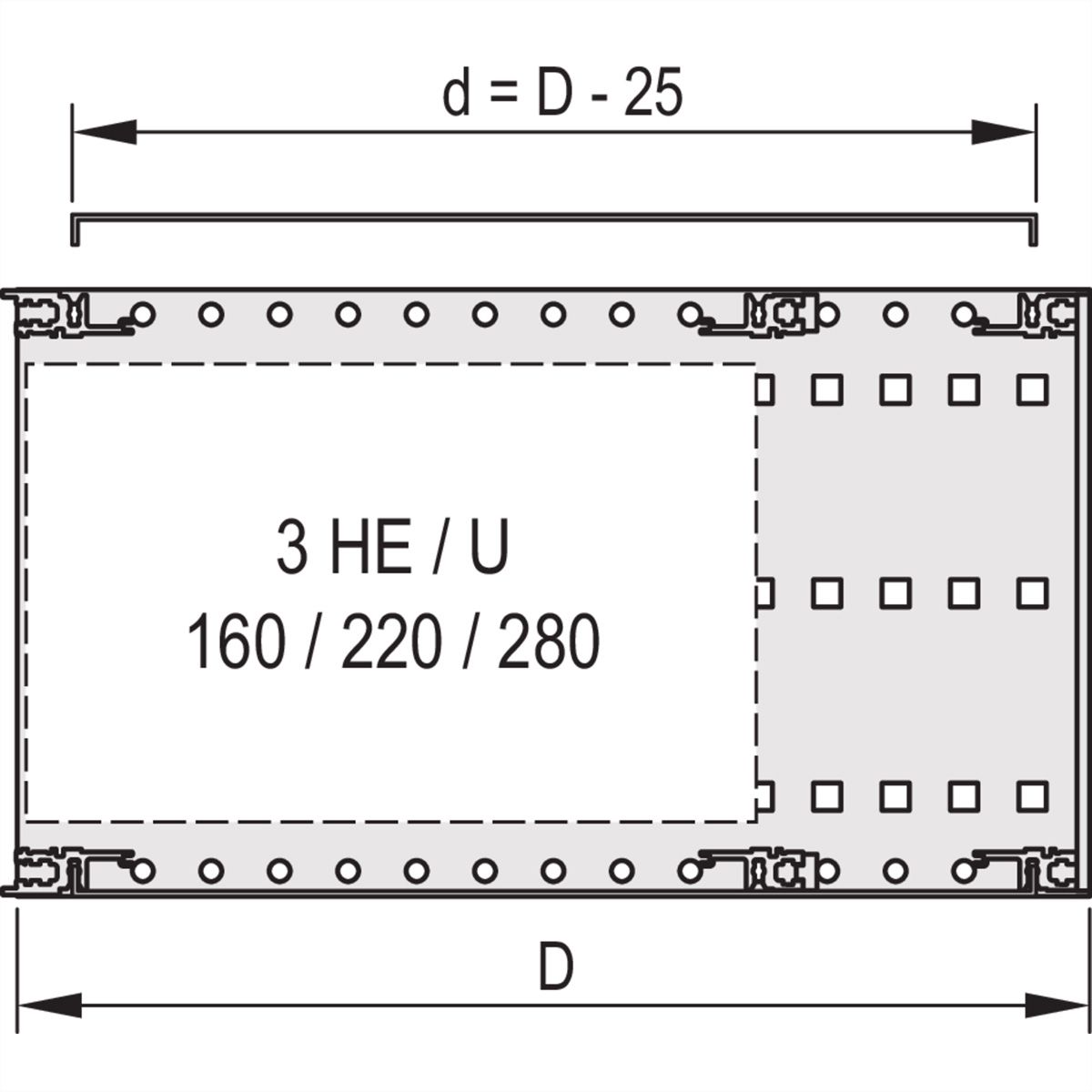 SCHROFF Abdeckblech, universal für spezielle Leiterkartentiefen - ABDECKBLECH EMC 63TE 175T 2ST