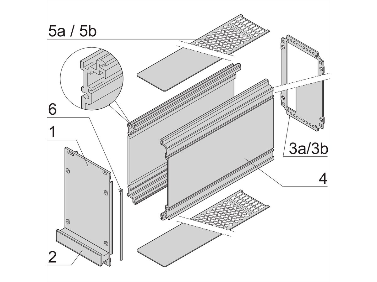 Unité enfichable SCHROFF, kit PRO, blindé, capot lisse, 1 connecteur, 3 U, 8 CV, 227 mm