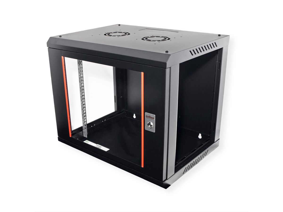 ROLINE 19" Boîtier mural Basic Plus 9U, 600x450 LxP noir