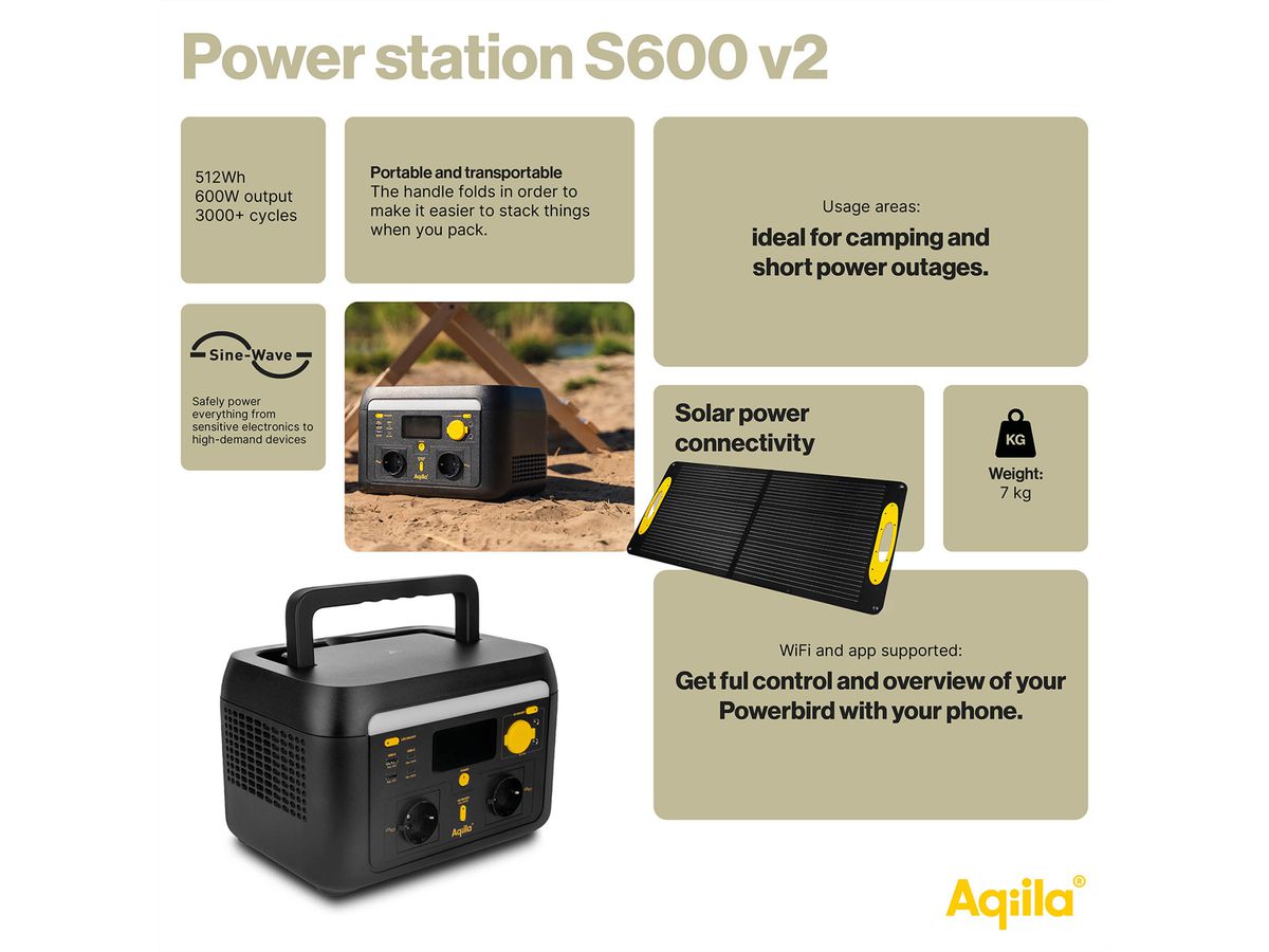 Aqiila Power Station Powerbird S600, Power Station 600W