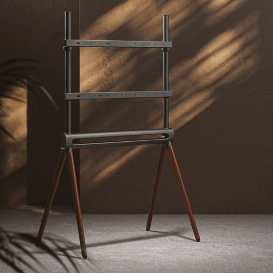 Hagor Système de stand Elia Studio Shine Wood, système de stand autonome, noir/gris