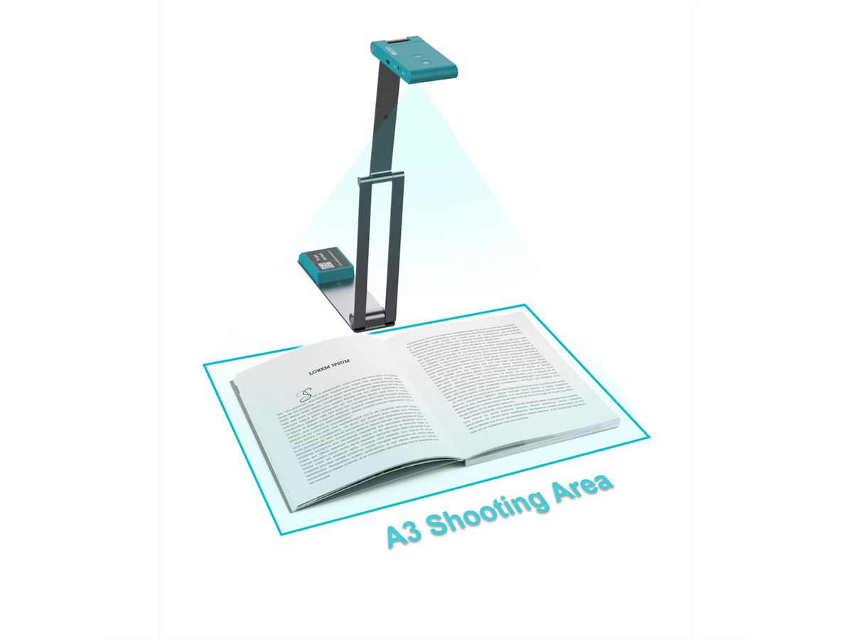 IRIScan Visualizer 7 Dyslexic, USB-Dokumentenkamera und mobiler Scanner